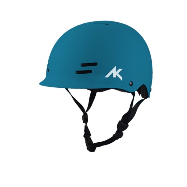 AK rio helmet teal front 3