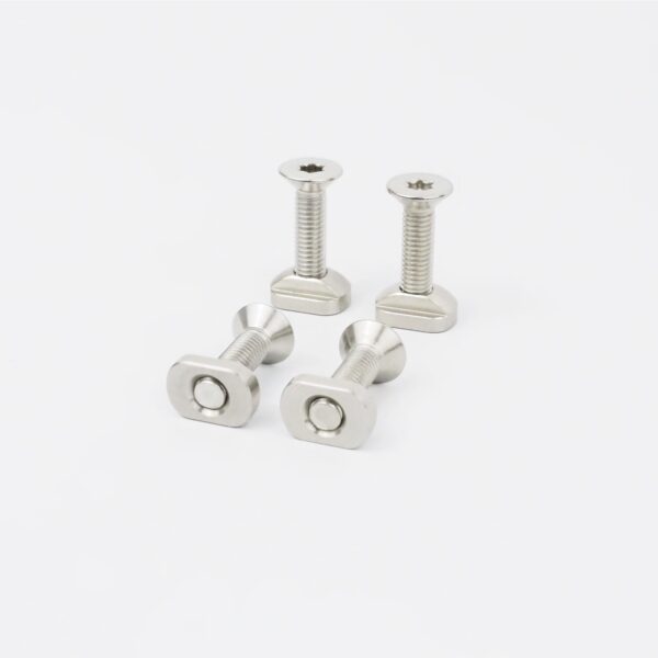 Stainless steel M8 T nut set recessed head
