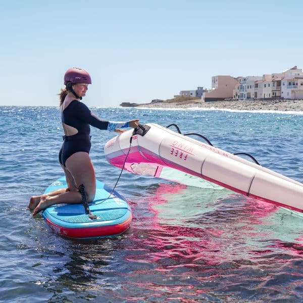 Starboard inflatable wingfoilboard learner action